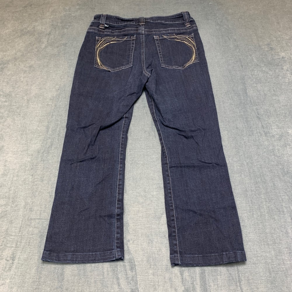 Lee Slender Secret Lower on The Waist Bootcut Jeans Womens 30W Blue Dark Wash